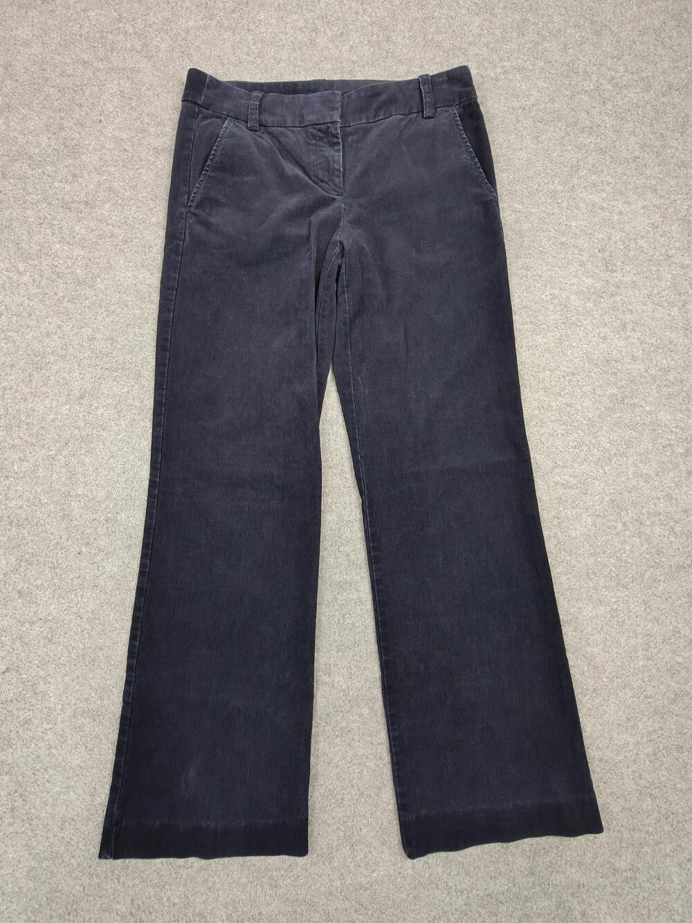 J.CREW Pants Womens 0 Blue Corduroy Chino Bootcut Stretch Flat Front City Fit